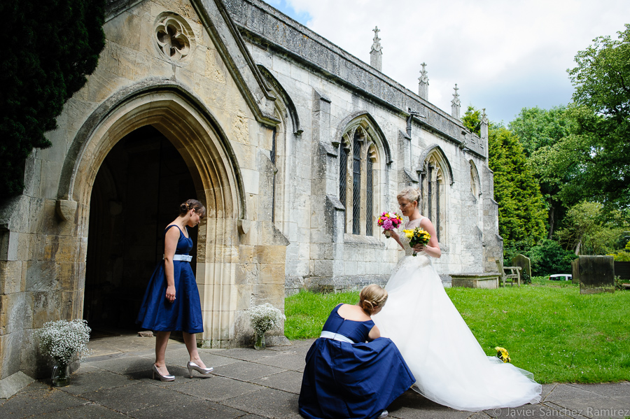 wedding at All Saints’ Church in Bolton Percy