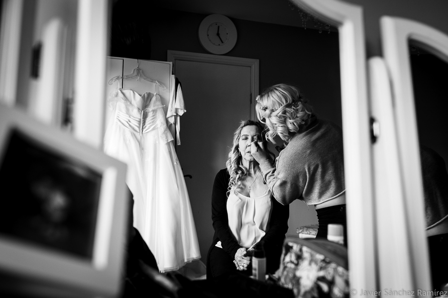Black and white documentary wedding photography in Bridlington