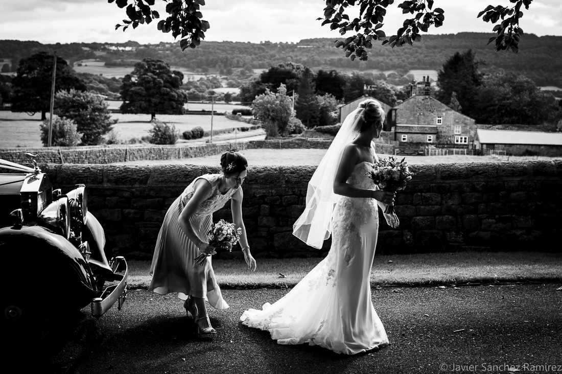 Black and white wedding photography at the beautiful countryside of Yorkshire