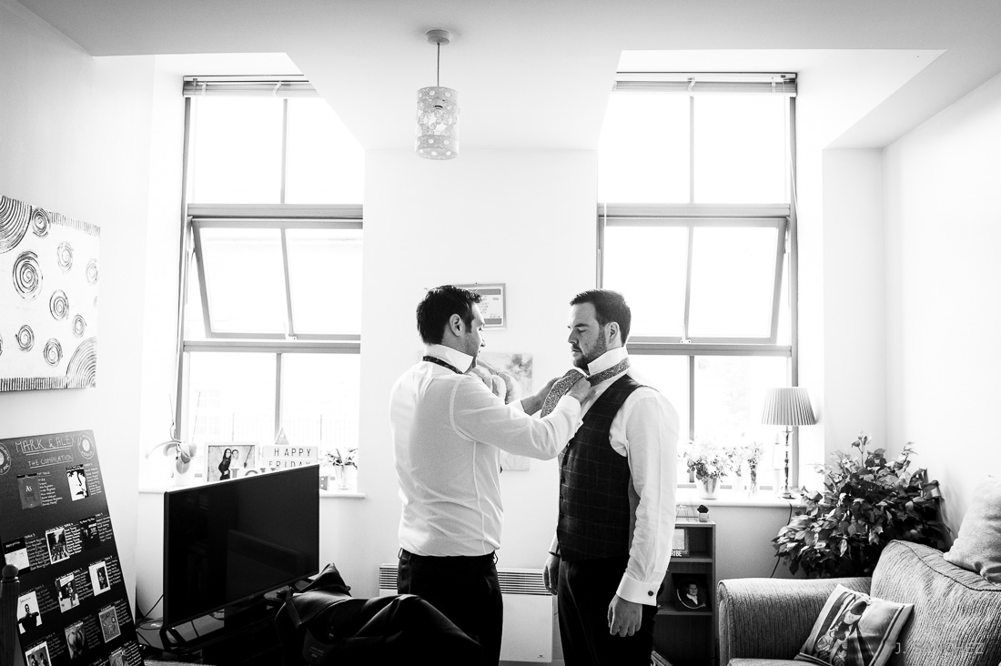 The groom and the best getting ready