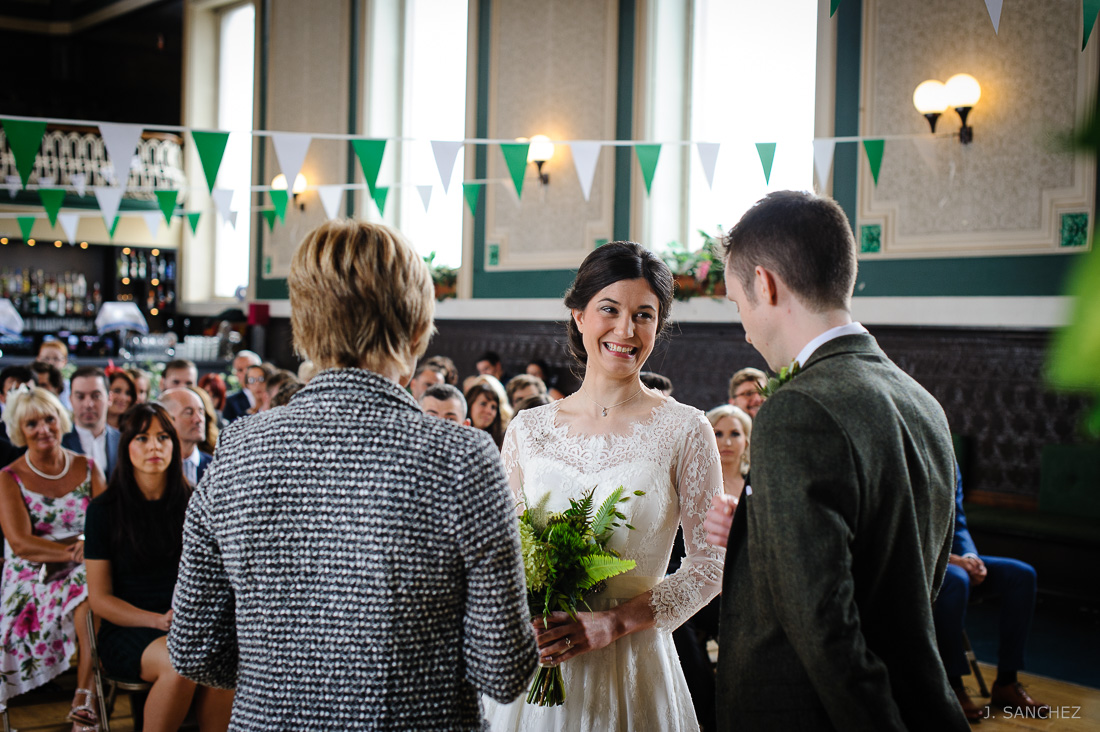 Wedding ceremony at Todmorden Town Hall